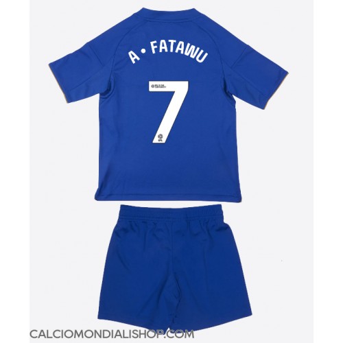 Maglie da calcio Leicester City Issahaku Fatawu #7 Prima Maglia Bambino 2025-26 Manica Corta (+ Pantaloni corti)